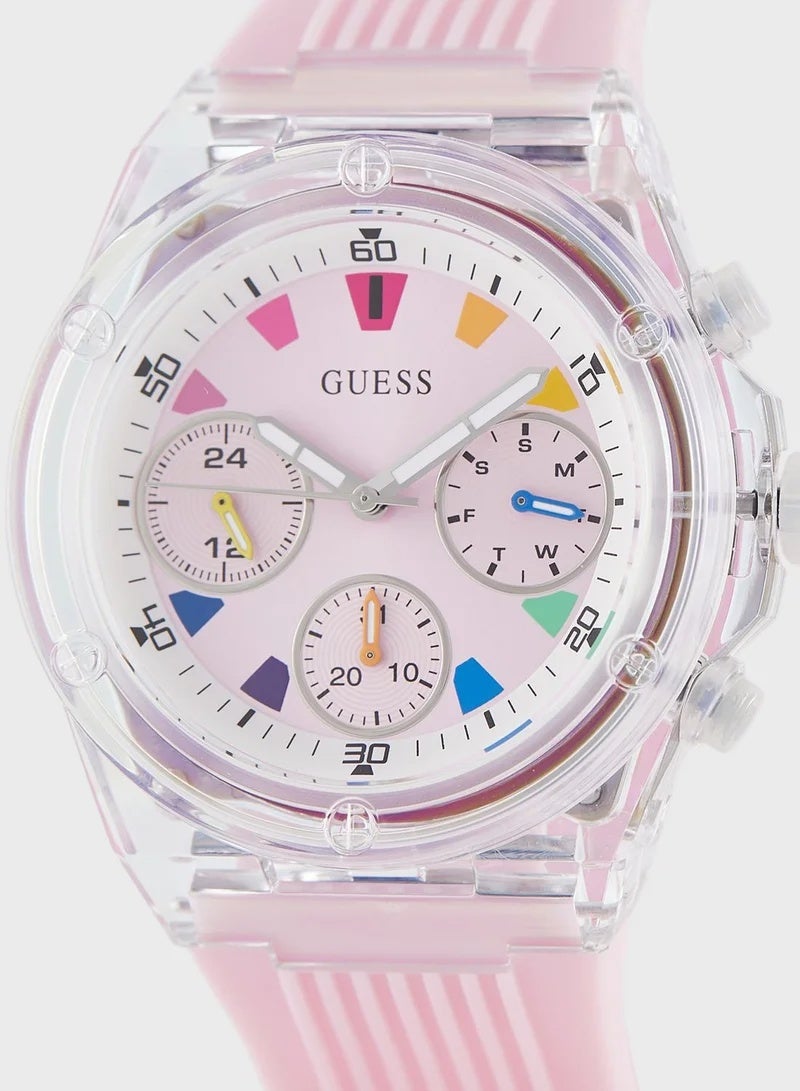 GUESS Analog Pink Dial Women's Watch-GW0438L7 - Image 2
